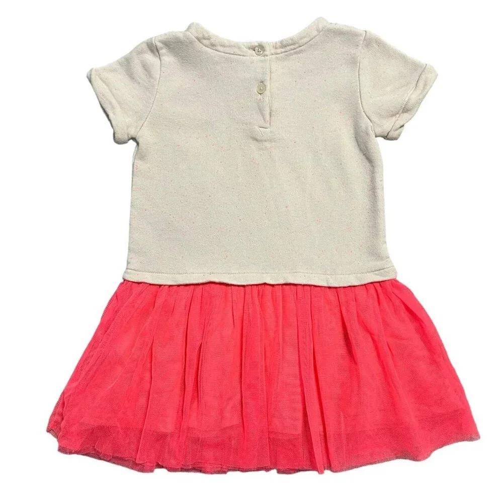 Baby Gap 3Y Neon Pink Confetti Tulle Dress